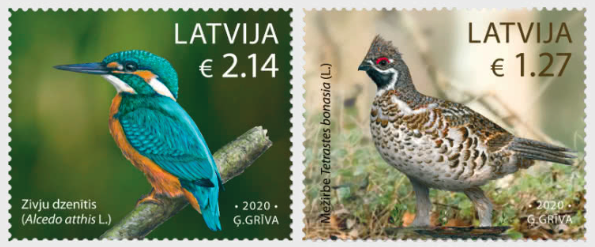 Latvia Lettland Lettonie 2020 Birds set of 2 stamps MNH
