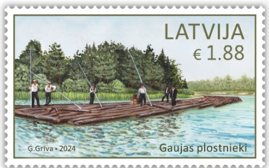 Latvia Lettland Lettonie 2024 Intangible cultural heritage Rafters of Gauja stamp MNH