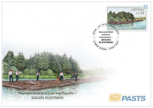 Latvia Lettland Lettonie 2024 Intangible cultural heritage Rafters of Gauja FDC - Image 1