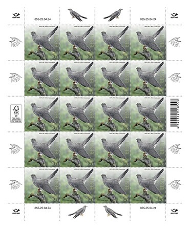 Estonia Estland Estonie 2024 Bird of the year Common cuckoo Omniva sheetlet MNH