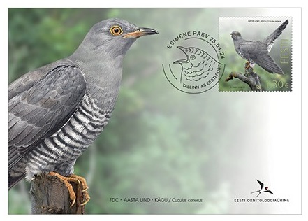 Estonia Estland Estonie 2024 Bird of the year Common cuckoo Omniva FDC