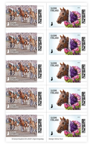 Finland Finnland Finlande 2024 100 years of Royal trots Horses sheetlet / booklet MNH
