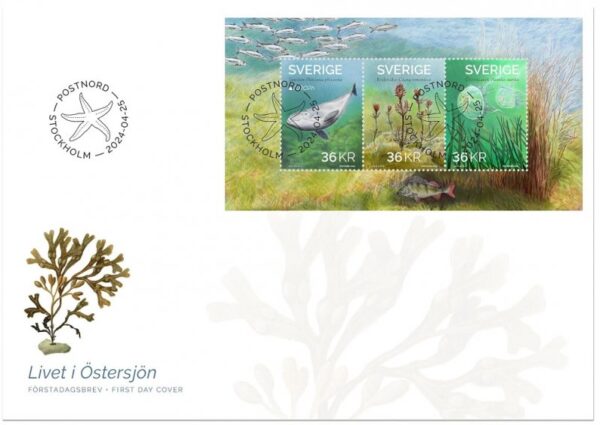 Sweden Suède Suède 2024 Europa CEPT Underwater flora and fauna FDC