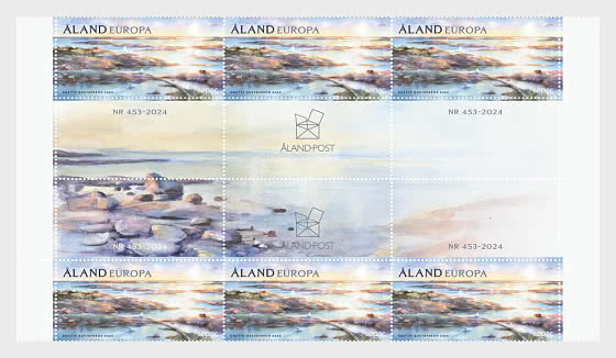 Aland islalnds Åland Finland 2024 SEPAC Beautiful Aland block of 6 stamps and all types labels MNH