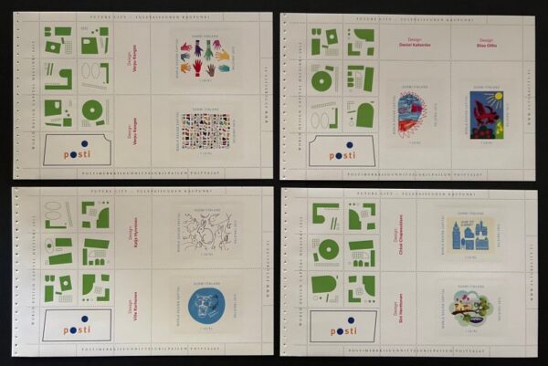 Finland 2012 Helsinki Future city set of 8 stamps in 4 special blocks MNH