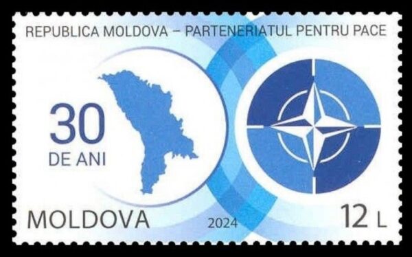 Moldova Moldavia 2024 NATO 30 years of partnership stamp MNH