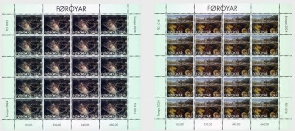 Faroe Islands Denmark 2024 Europa CEPT Undewater flora and fauna set of 2 sheetlets MNH