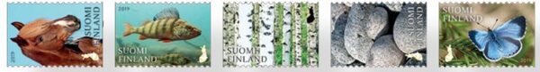Finland Finnland Finlande 2019 Definitives Nature Horse Butterfly Fish ... Posti set of 5 stamps MNH