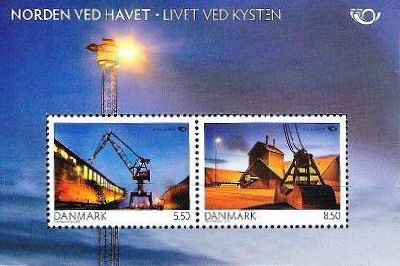 Denmark Danemark Danmark 2010 Life by the sea Ships In port Scandinavian joint issue block MNH