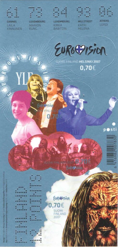Finland Finnland Finlande 2007 Eurovision set of 4 stamps in block MNH
