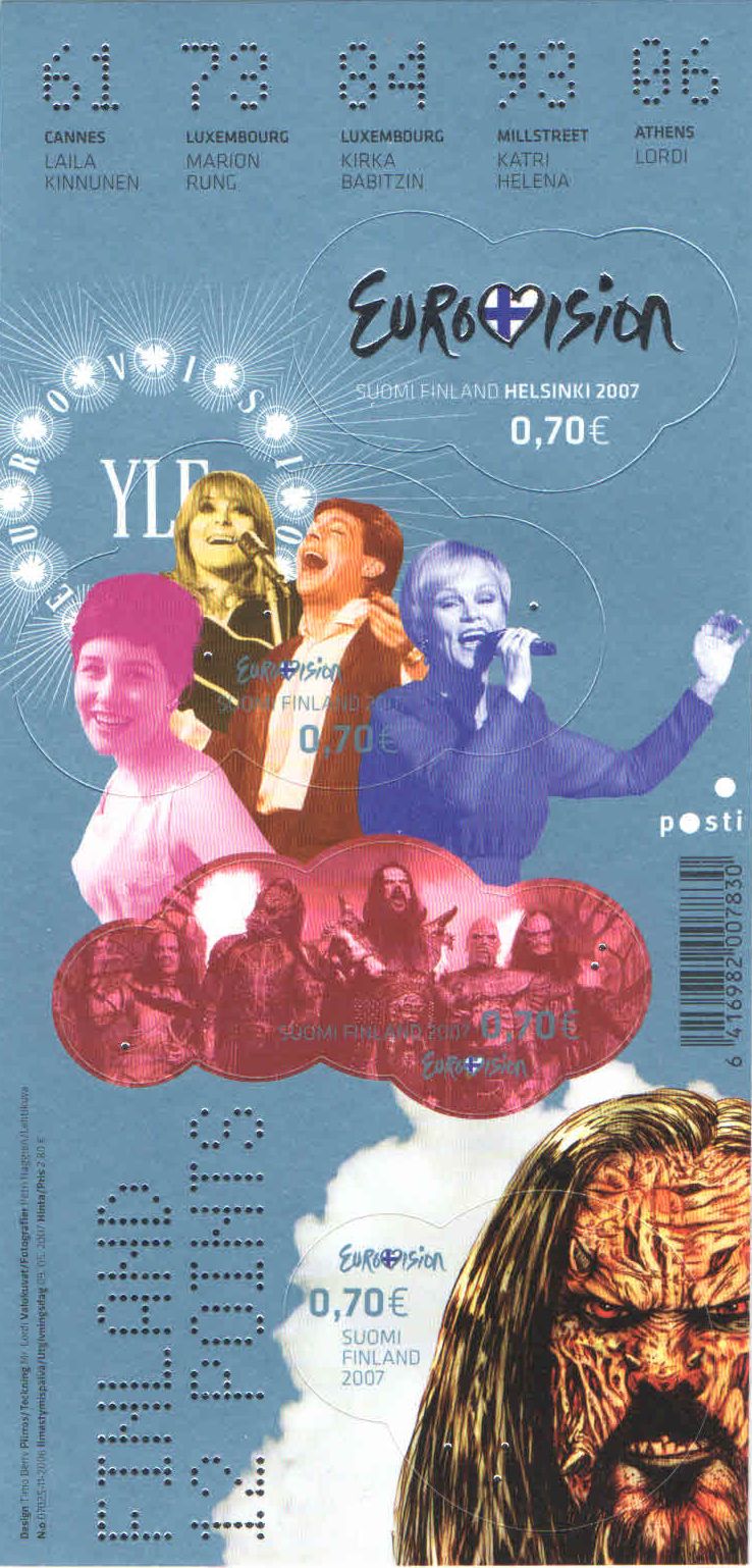 Finland Finnland Finlande 2007 Eurovision set of 4 stamps in block MNH - Image 1