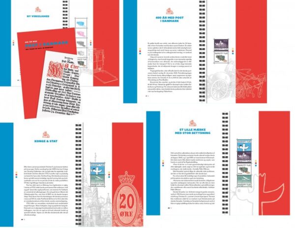 Denmark Danemark Danmark 2024 400 years of Danish post Postnord limited edition blocks in special booklet MNH