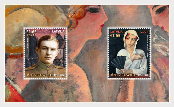 Latvia Lettland Lettonie 2024 Art Painting Jāzeps Grosvalds block MNH