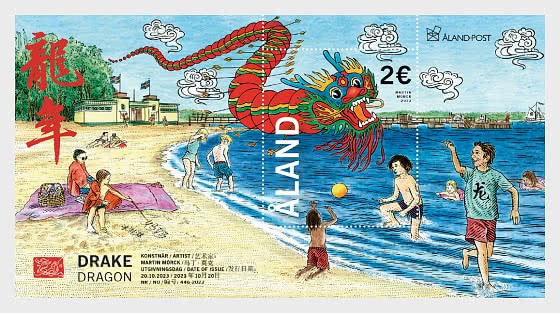 Aland Islands Åland Finland 2023 Chinese Zodiac Year of Dragon block MNH