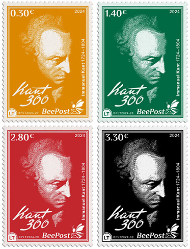 Lithuania Litauen Lituanie 2024 Kant 300 ann BeePost set of 4 stamps MNH