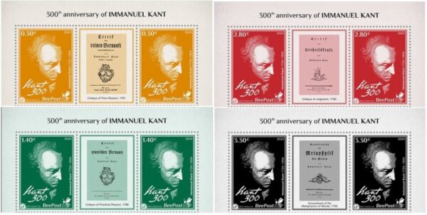 Lithuania Litauen Lituanie 2024 Kant 300 ann BeePost 2 sets with labels MNH