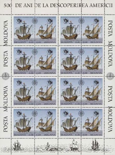 Moldova Moldavia 1992 500th Anniversary of the Discovery of America sheetlet MNH