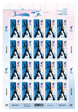 Estonia Estland Estonie 2024 Olympic Games Paris Olympics Omniva sheetlet MNH