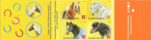 Finland Finnland Finlande 2005 Breeds of horses and ponies set of 4 stamps in booklet MNH