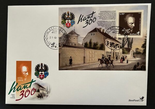 Lithuania Litauen Lituanie 2024 Kant 300 ann BeePost block FDC