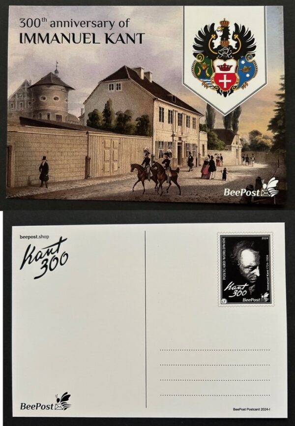 Lithuania Litauen Lituanie 2024 Kant 300 ann BeePost stationary postcard MNH
