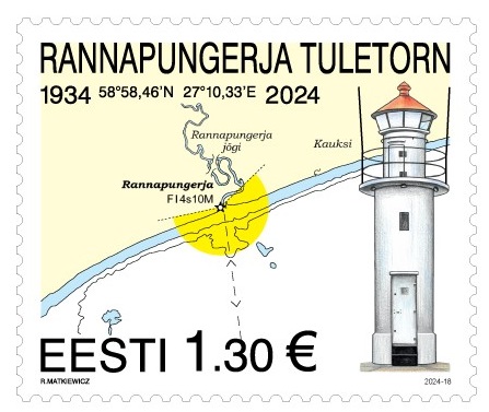 Estonia Estland Estonie 2024 Rannapungerja lighthouse stamp MNH