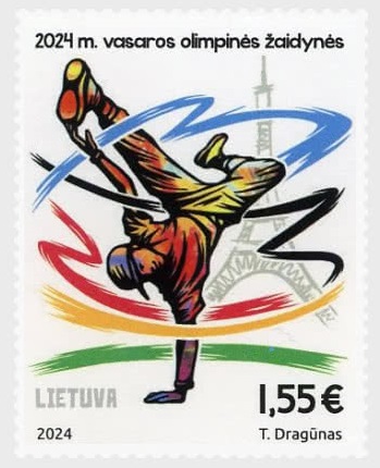 Lithuania Litauen Lituanie 2024 Olympic games Paris Olympics LP stamp MNH
