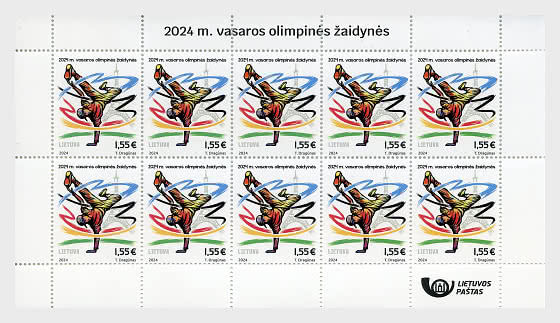 Lithuania Litauen Lituanie 2024 Olympic games Paris Olympics LP sheetlet MNH
