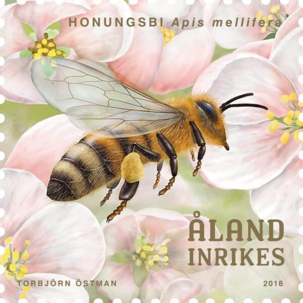Aland islalnds Åland Finland 2018 Honey bee Beekeeping stamp MNH