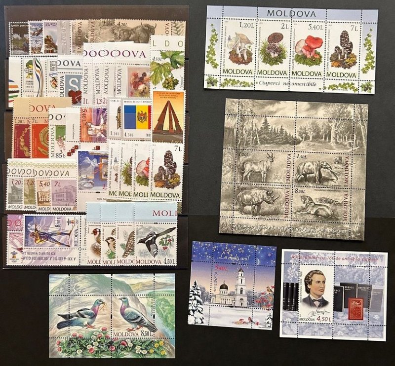 Moldova Moldavia Moldawien 2010 Year set all stamps and block's ** - Image 1