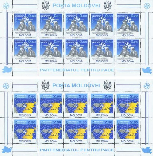Moldova Moldavia 1994 NATO Partnership for Peace set of 2 sheetlets MNH
