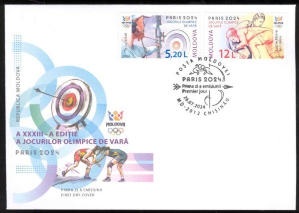 Moldova Moldavia 2024 Olympic games Paris Olympics FDC