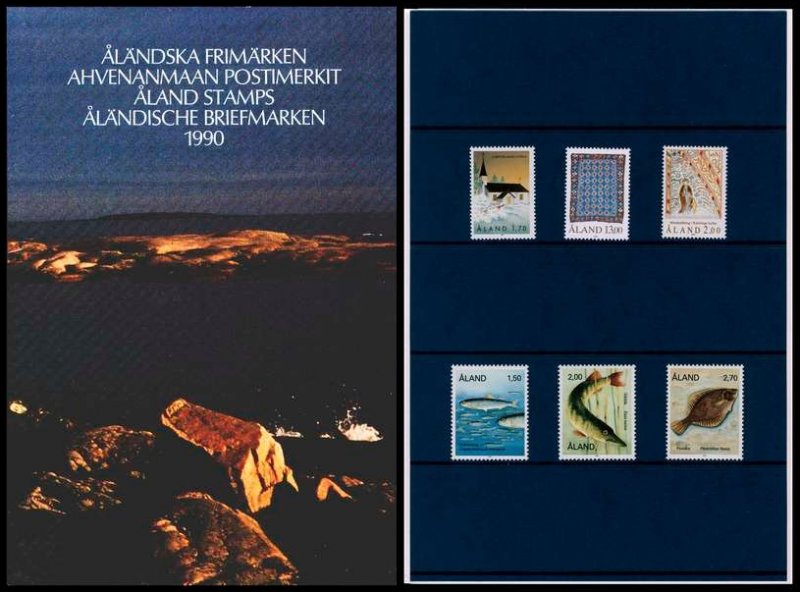 Aland Islands Åland Finland 1990 Stamps Year set MNH - Image 1
