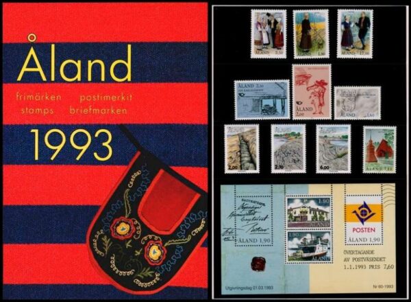 Aland Islands Åland Finland 1993 Stamps Year set MNH