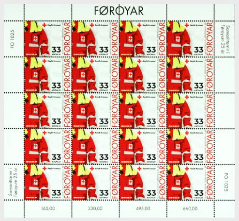 Faroe Islands Denmark 2024 Red Cross Samaritans sheetlet MNH