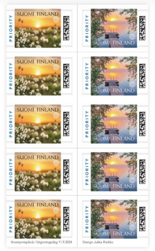 Finland Finnland Finlande 2024 Glow of the sun Posti sheetlet MNH