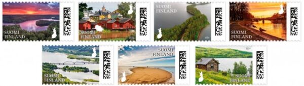 Finland Finnland Finlande 2024 National landscapes Bridges Sea Arctic etc Posti set of 7 stamps MNH