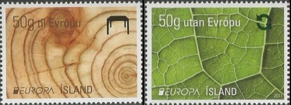 Iceland Island Istande 2011 Europa CEPT Forests set of 2 stamps MNH