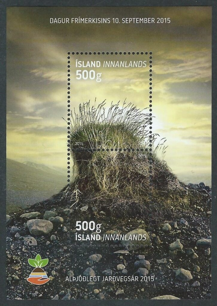 Iceland Island Istande 2015 International Year of Soils block MNH