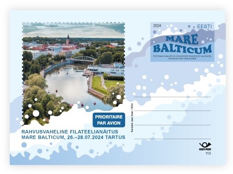Estonia Estland Estonie 2024 Mare Balticum Philatelic Exhibition Tartu Stationary postcard mint