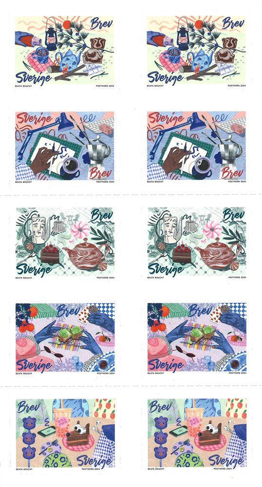 Sweden Suède Suède 2024 Coffee break PostNord booklet MNH