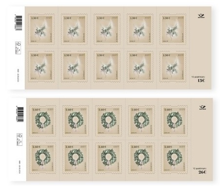 Estonia Estland Estonie 2024 Christmas Omniva set of 2 sheetlets MNH