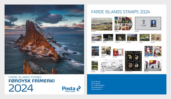 Faroe Islands Denmark 2024 Stamp Year set MNH