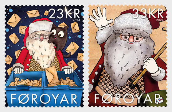 Faroe Islands Denmark 2024 Christmas set of 2 stamps MNH