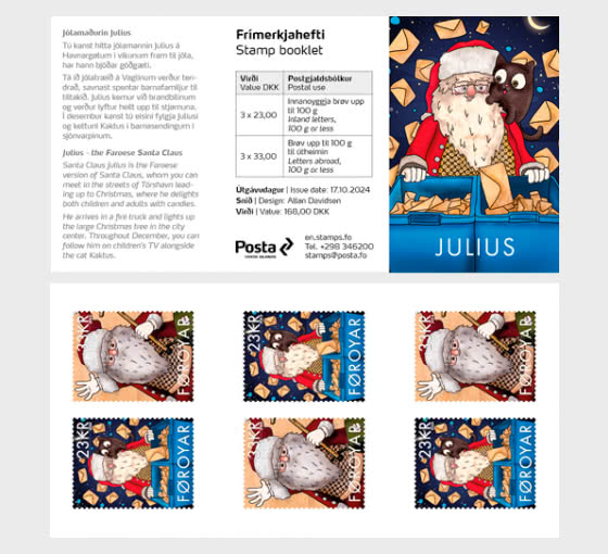 Faroe Islands Denmark 2024 Christmas booklet MNH