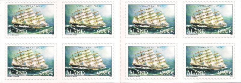 Aland islands Åland Finland 2003 Legendary sailship Pommern booklet MNH - Image 1