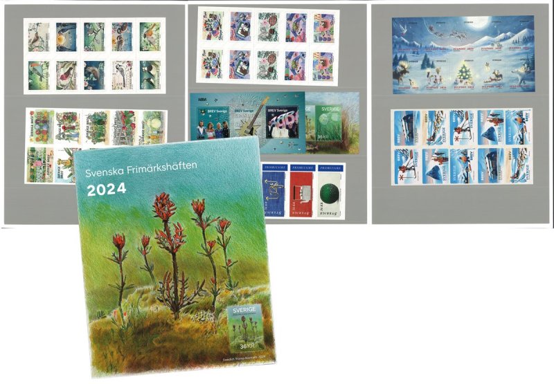 Sweden Suède Suède 2024 Year set in official pack PostNord MNH - Image 1