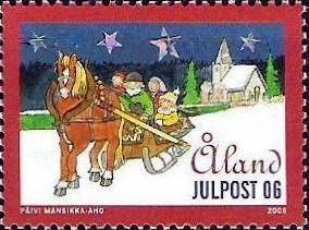 Aland islands Åland Finland 2006 Christmas folio stamp MNH