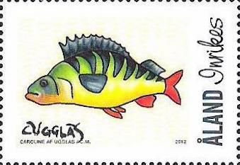 Aland Islands Åland Finland 2012 Fishes perch stamp MNH
