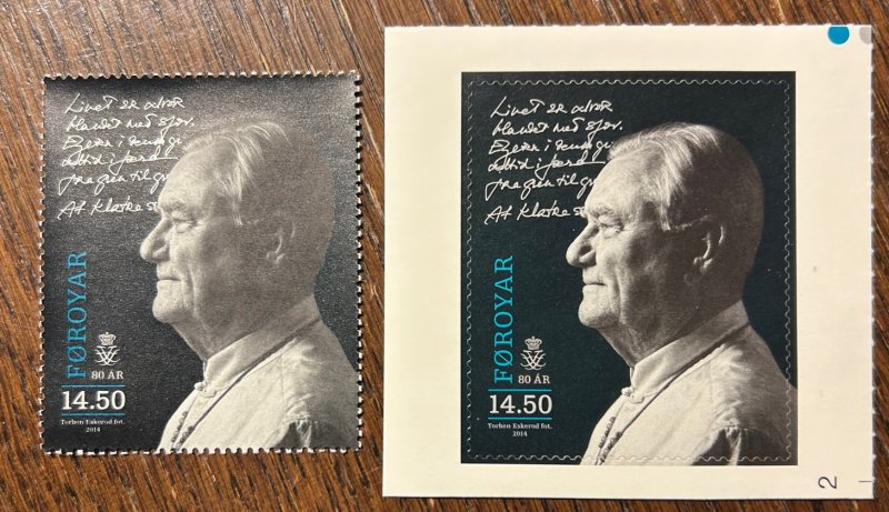 Faroe Islands Denmark Greenland 2014 Prince Hendrik 80 ann joint issue Set of 2 stamps MNH - Image 1